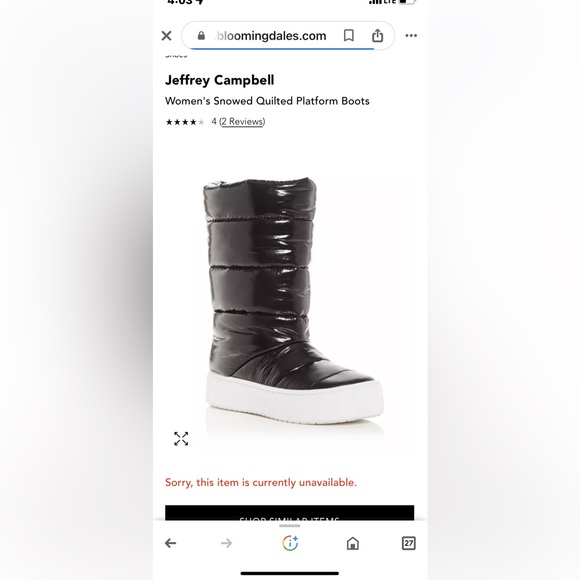 JEFFREY CAMPBELL Snowed Quilted Platform Winter Boot - Picture 4 of 8